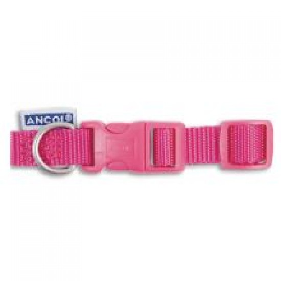 Ancol Nylon Adjustable Collar Raspberry