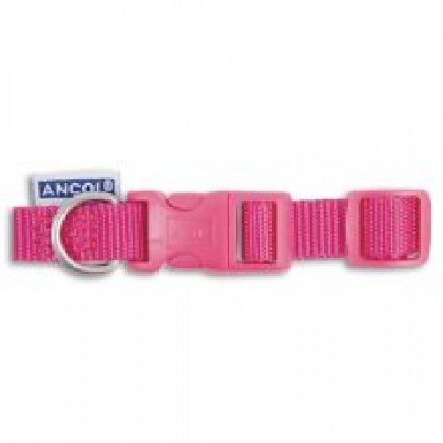 Ancol Nylon Adjustable Collar Raspberry