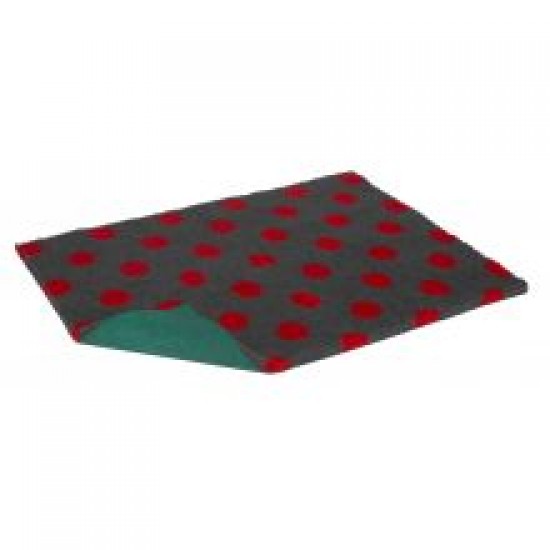 Vetbed Polka Dot Charcoal & Red