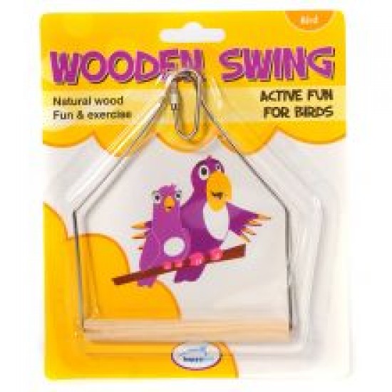Happy Pet Wooden Bird Swing Happy Pet Wooden Bird Swing