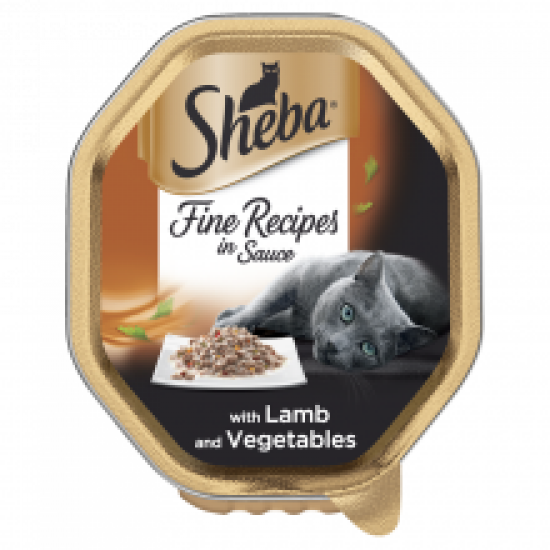 Sheba Fine Recipes Cat Tray with Lamb & Veg in Sauce