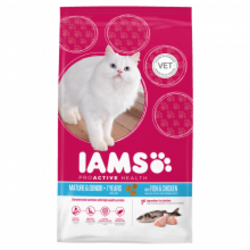 Iams Senior & Mature Dry Cat Food Ocean Fish and Chicken Iams Senior & Mature Dry Cat Food Ocean Fish and Chicken