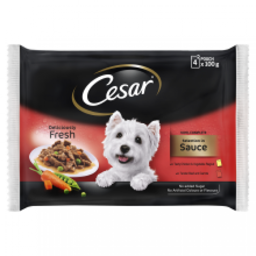 Cesar Pouch Selection in Sauce 4 Pack Cesar Pouch Selection in Sauce 4 Pack