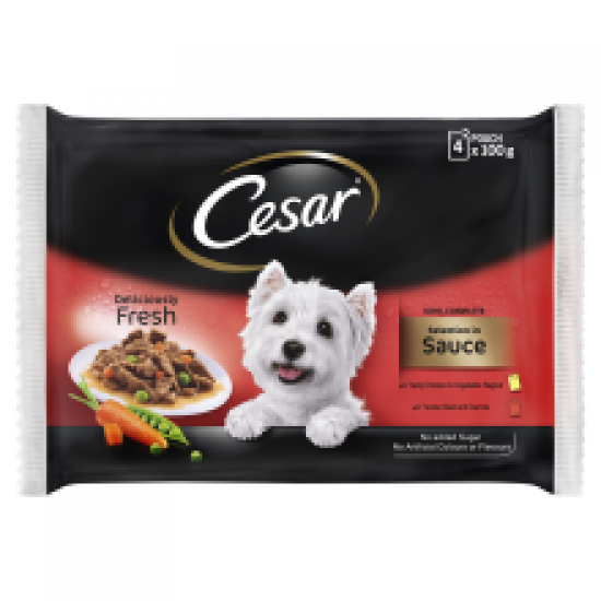 Cesar Pouch Selection in Sauce 4 Pack