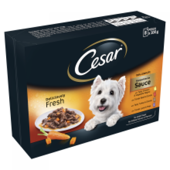 Cesar Pouch Deliciously Fresh Favourites in Sauce 8 Pack