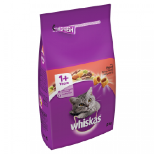 Whiskas 1+ Cat Complete Dry with Beef 2kg Whiskas 1+ Cat Complete Dry with Beef 2kg