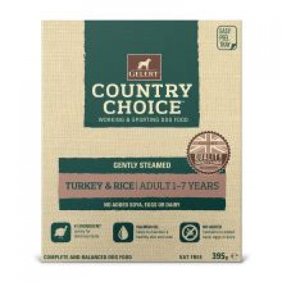 Gelert Country Choice Tray Turkey & Rice 10pk