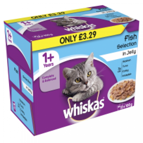 Whiskas Pouch Fish Selection in Jelly £3.29 12 Pack Whiskas Pouch Fish Selection in Jelly £3.29 12 Pack
