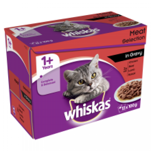 Whiskas Pouch Meat Selection in Gravy 12 Pack Whiskas Pouch Meat Selection in Gravy 12 Pack