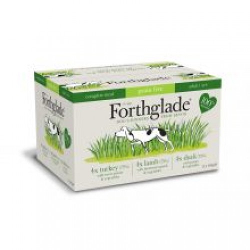 Forthglade Complete Meal Grain Free Adult Multicase 12 Pack (Turkey, Lamb, Duck) Forthglade Complete Meal Grain Free Adult Multicase 12 Pack (Turkey, Lamb, Duck)