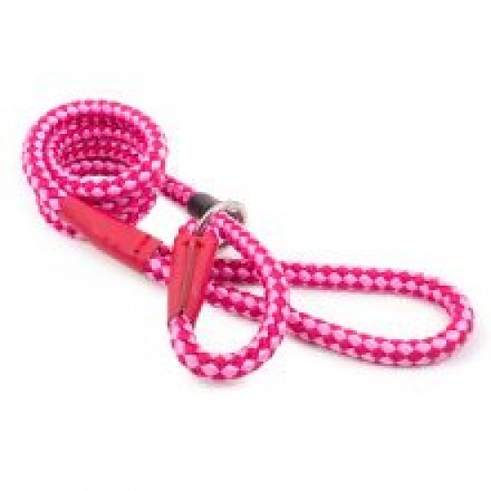 Ancol Nylon Slip Lead Raspberry