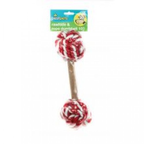 Bestpets Hide & Rope Dumbell Bestpets Hide & Rope Dumbell