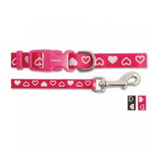 Ancol Small Bite Nylon Collar Set Raspberry Ancol Small Bite Nylon Collar Set Raspberry