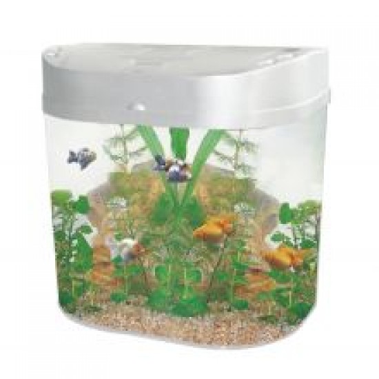 Fish 'R' Fun Bow Front Aquarium Silver