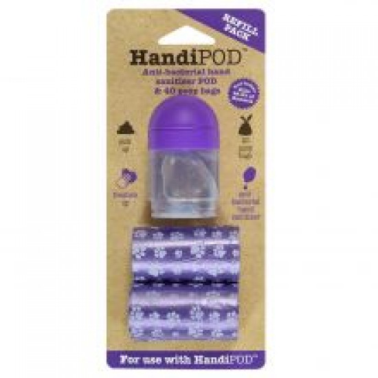 HandiPod Purple Refillable Bags&Gel