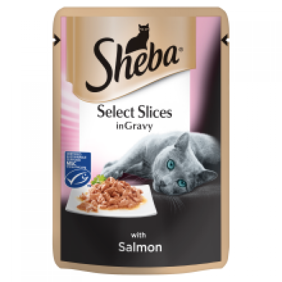 Sheba Pouch with Salmon in Gravy