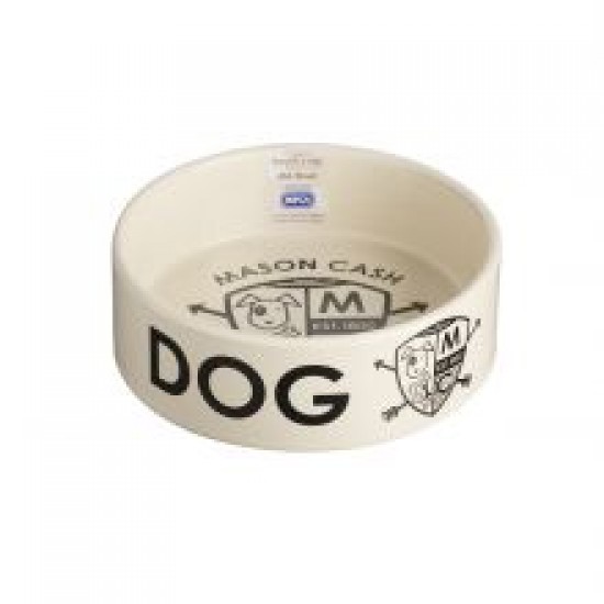 Mason Cash Cream Coat of Arms Dog Bowl