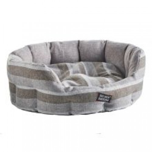 Do Not Disturb Oval Bed Grey Stripe