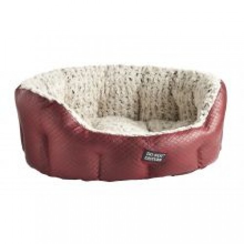 Quilted Faux Leather Burgundy