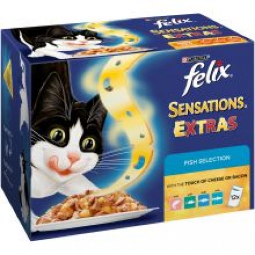 Felix Sensations Extra Fish 12 Pack Felix Sensations Extra Fish 12 Pack