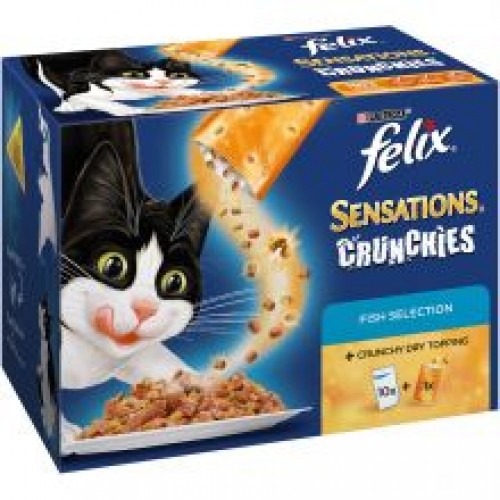 Felix Sensations Crunchies Fish 10 Pack Felix Sensations Crunchies Fish 10 Pack