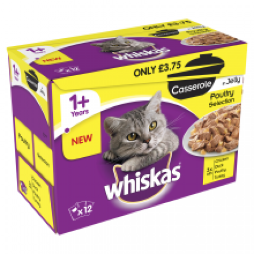 Whiskas Casserole Poultry pm£3.75 12 Pack Whiskas Casserole Poultry pm£3.75 12 Pack