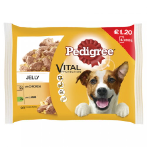 Pedigree Pouch Chicken & lamb 4pk pm£1.20 Pedigree Pouch Chicken & lamb 4pk pm£1.20
