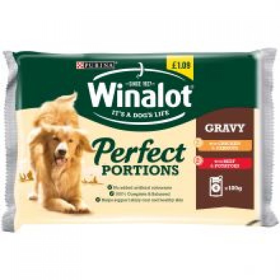 Winalot Pouch Chicken & beef 4 pk£1.09