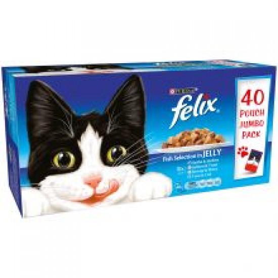 Felix Pouch Fish Selection in Jelly 40pk