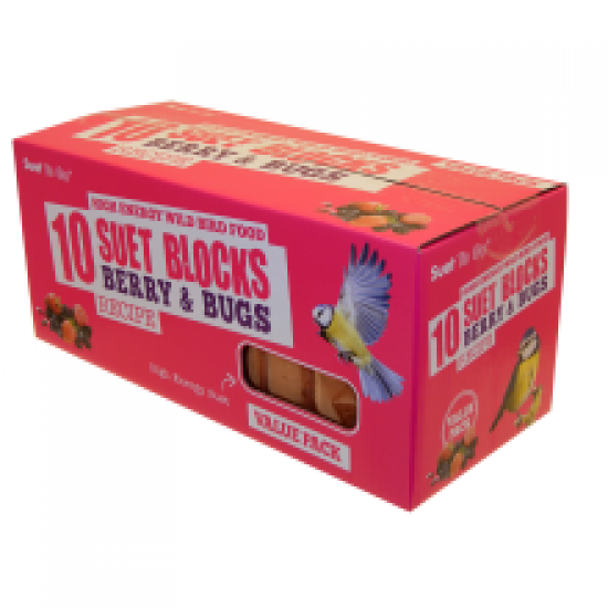 Suet To Go Berry & Bugs Block Value 10 Pack