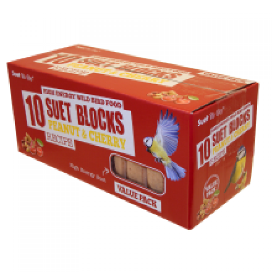 Suet To Go Peanut & Cherry Block Value 10 Pack