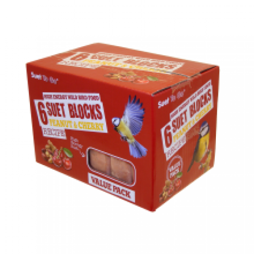 Suet To Go Peanut & Cherry Block Value 6 Pack Suet To Go Peanut & Cherry Block Value 6 Pack