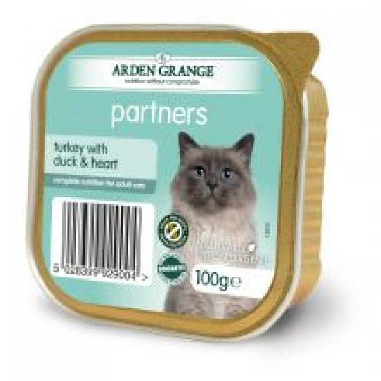 Arden Grange Cat Partners Turkery,Duck & Heart