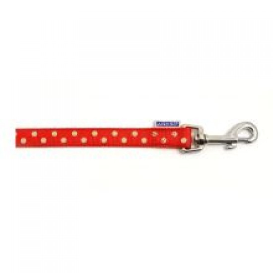 Ancol Vintage Polka Dot Lead Red