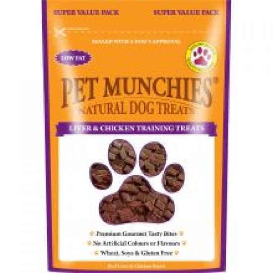 Pet Munchies Natural Liver & ChickenTraining Treats Super Value Pack