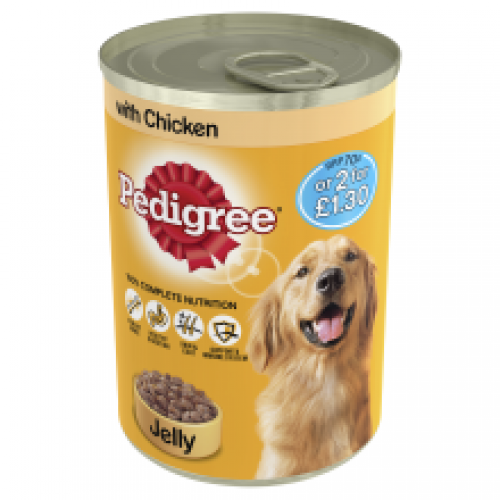 Pedigree Dog Tin with Chicken in Jelly 385g (MPP 70p) Pedigree Dog Tin with Chicken in Jelly 385g (MPP 70p)