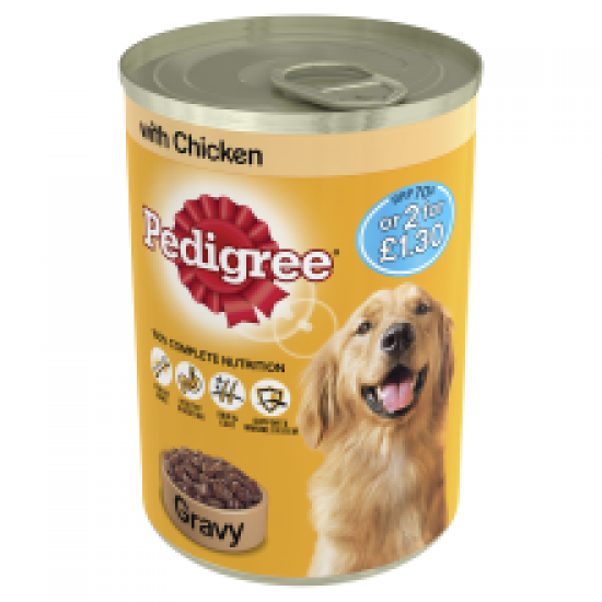 Pedigree Dog Tin with Chicken in Gravy 400g (MPP 70p)