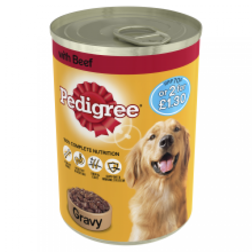 Pedigree Dog Tin with Beef in Gravy 400g (MPP 70p) Pedigree Dog Tin with Beef in Gravy 400g (MPP 70p)