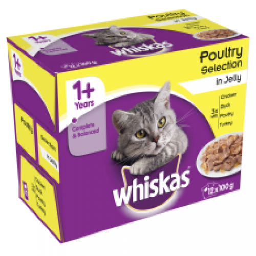 Whiskas Pouch Poultry Selection in Jelly 12 Pack Whiskas Pouch Poultry Selection in Jelly 12 Pack