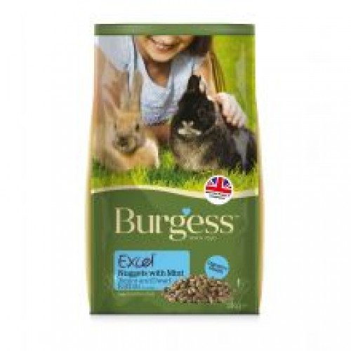 Burgess Excel Junior and Dwarf Rabbit Nuggets with Mint Burgess Excel Junior and Dwarf Rabbit Nuggets with Mint