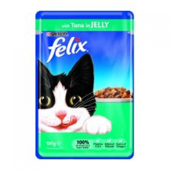 Felix Tuna Pouch Chunks in Jelly