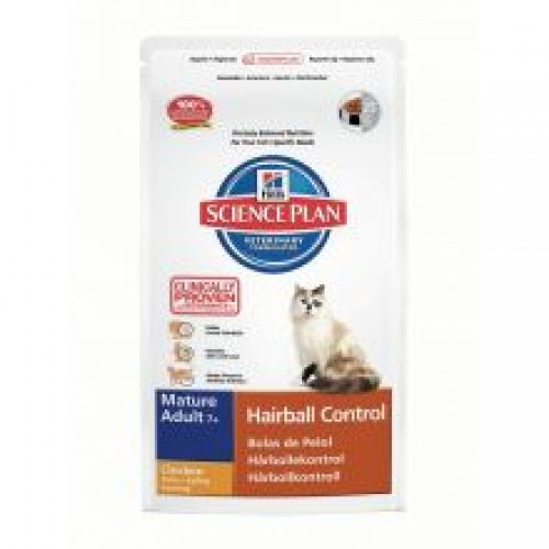 Hills Science Plan Feline Mature Adult 7+ Hairball Control with Chicken Hills Science Plan Feline Mature Adult 7+ Hairball Control with Chicken
