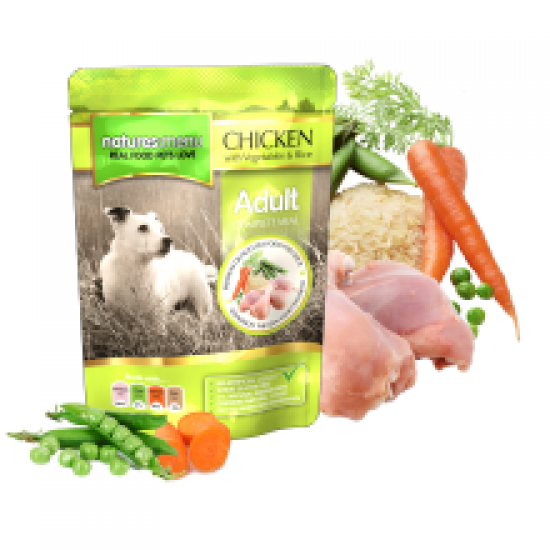 Natures Menu Chicken with Vegetables and Rice Dog Pouches