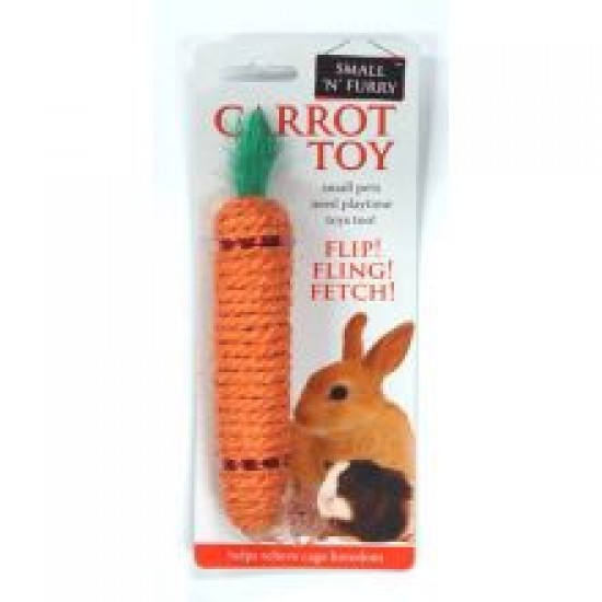Small 'N' Furry Sisal Carrot Toy 20.3cm