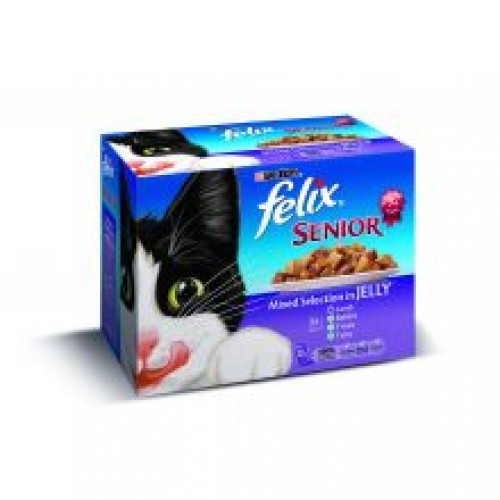 Felix SeniorMixed Selection Chunks in Jelly 12 Pack Felix SeniorMixed Selection Chunks in Jelly 12 Pack