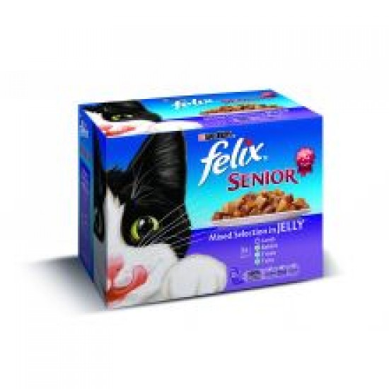 Felix SeniorMixed Selection Chunks in Jelly 12 Pack