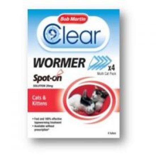 Bob Martin Clear Spot On Wormer - Cats & Kittens