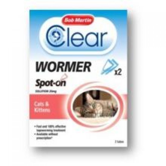 Bob Martin Clear Spot On Wormer - Cats & Kittens