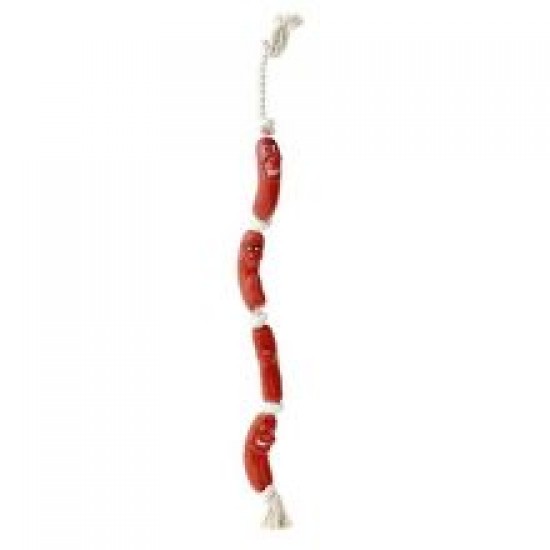 Classic Vinyl Sausage Rope Toy