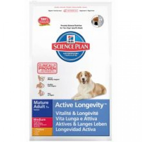 Hills Science Plan Canine Mature Adult 7+ Active Longevity Medium with Chicken Hills Science Plan Canine Mature Adult 7+ Active Longevity Medium with Chicken